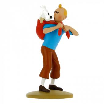 Tim und Struppi Figur: Tim trägt Struppi, 13 cm 