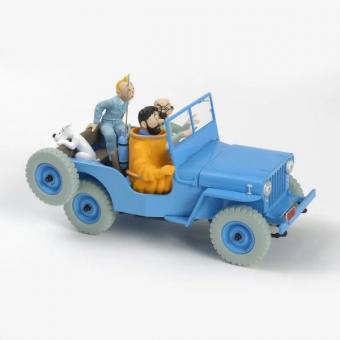 Fahrzeuge aus Tim und Struppi: blauer Jeep, 26 x  12cm 